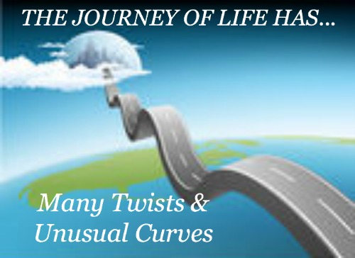 comfort & encouragement quote, life's twists and turns quote, road to the sky, life's road