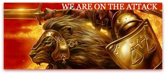 on the attack, we are, quote, lion, into battle