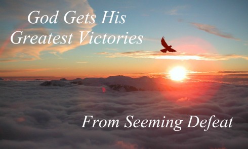 God's greatest victory come from seeming defeat, quote, sunrise, eagle flying