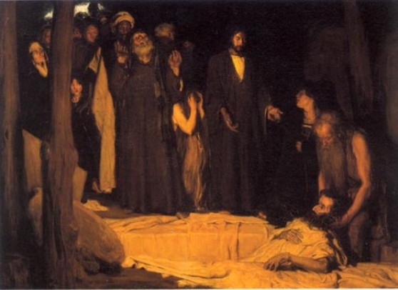 Jesus raising the dead