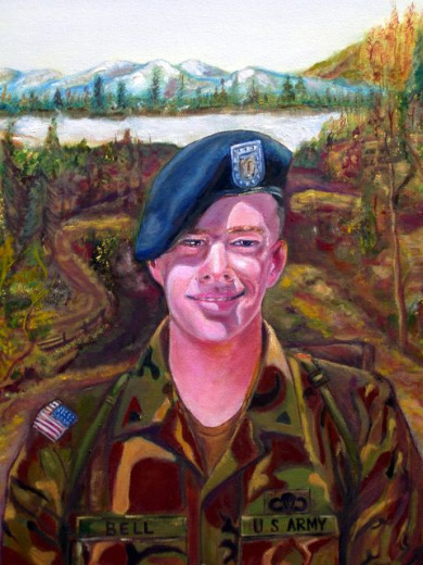 Soldier Art, painting of green Berea, christian story