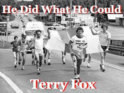 terry fox, marathon, fighting cancer, courage