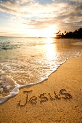 comfort & encouragement, jesus, written in the sand, beach jesus, writing in the sand