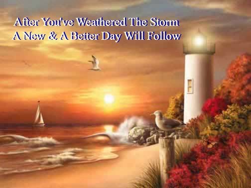comfort & encouragement quote, light house, peace after the storm, quote, peace quote, lighthouse, sunset