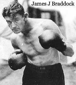 james j braddock, heavy weight champion, underdog, victoria from seeming defeat, great comeback