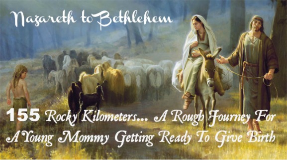 mary and joseph on the road to bethlehem