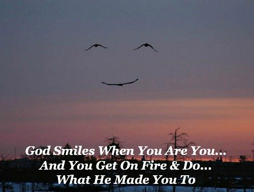 god smiles quote, happiness quote, purpose