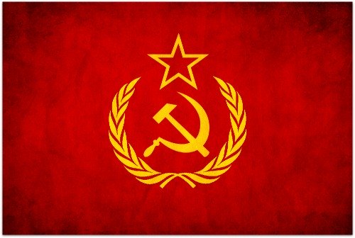 hammer and cycle, communism, flag