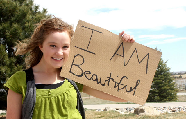 i am beautiful, positive quote